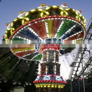 Fairground Adult Attraction Luxury Swing 24 People Flying Chair Rides For Sale thumbnail-5