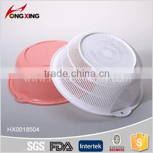 Colorful Round Plastic Kitchen Fruit Sieve With Tray thumbnail-4