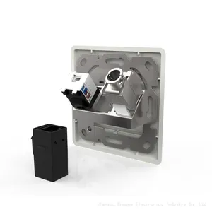 2 Port 3 Port STP Shileded Wall Plate For Modular Ethernet, A/V,Optical Fiber Keystone thumbnail-3