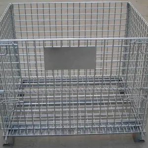 Galvanized Metal Wire Storage Cage Container thumbnail-4