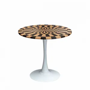 Time Wheel Marquetry Round Table thumbnail-3