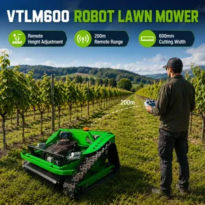 Vigorun VTLM600 Remote Control Crawler Mower 600mm Cut 45 Degree Slope 200m Remote for Mountain thumbnail-1