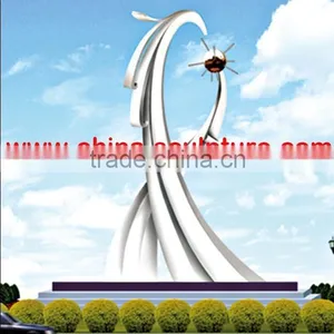 Modern Large Abstract Stainless Steel Sculpture for Sale thumbnail-1