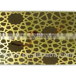 High Quality 304 Gold Color Etched Stainless Steel Plate thumbnail-1