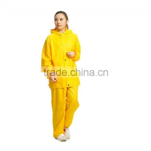 YANLI 100%waterproof,high Quality Yellow Pvc Vinyl Raincoat thumbnail-1