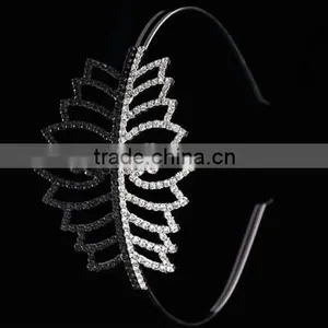 Handmade Luxury Wedding Rhinestone Bridal Crystal Tiara Bridal Crown thumbnail-4