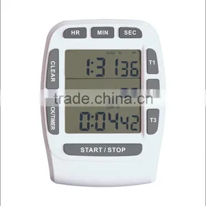 Triple Line Large LCD Digital Timer 3-channels Programmable Digital Timer KITCHEN TIMER thumbnail-1