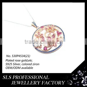 2016 Jewelry Products New in China Wholesale Colored Rhinestone Pendant for Women thumbnail-4