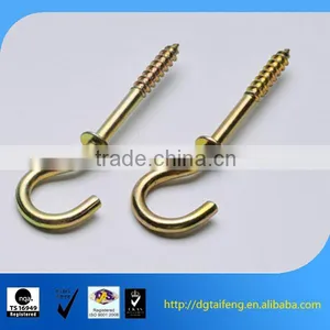 Color Zinc Coated Round Collar Hook Screw thumbnail-1