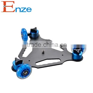 3 Wheels Triangle Vedio Rail Track Slider Table Dolly Car Skater for DSLR Camera thumbnail-1