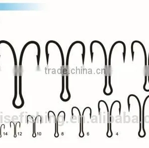 White Nickle High Carbon Steel PR-7826 DOUBLE Wholesale Fishing Hook thumbnail-1