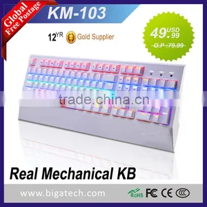 Newest High-end Tri-color LED Backlight Programmable Gaming Keyboard Mechanical Gaming Keyboard Quality Choice Most Popular thumbnail-1