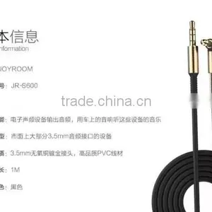 Original Joyroom 1m Audio Cable 3.5mm Electroplated Audio Plug Extension Cable Aux for Mobile Phone/car/headphone MT-4528 thumbnail-2