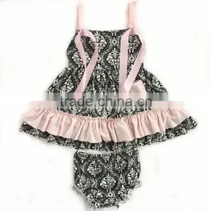 2015 Baby Girl Swing Top Set Leopard Printed Top Set With Bloomer for Kids thumbnail-1