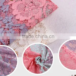 Most Popular Wholesale French Lace Fabric 2016 for Wedding Embroidered French Tulle Lace Fabric thumbnail-6