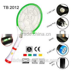 Mosquito Racket Manufactory Rechargeable Mosquito Swatter With Torch TB2012 thumbnail-1