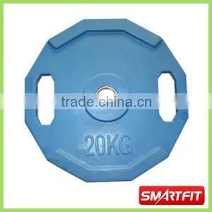 20 kg Blue Colored Polygonal Rubber Plate With Handle Grip Dodecagon Shaped Weight Plate thumbnail-1
