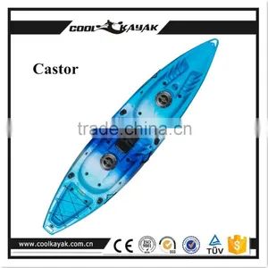 2 Person no Inflatable Plastic Fishing Kayak Sit on Top Rowing Boat Quality Choice thumbnail-4