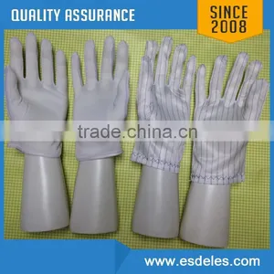 Hot Sale ESD Clean Fabric pu Dotted Safety Glove thumbnail-3