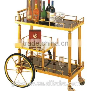 Royal Fashion Hotel Gold Wine Trolley thumbnail-3