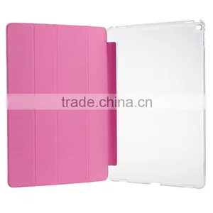 4 Folding Pink Tablet Cover for Ipad Pro 12.9 Inch thumbnail-2