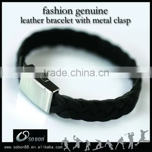 Wholesale Leather Cord Braided Bracelet thumbnail-1