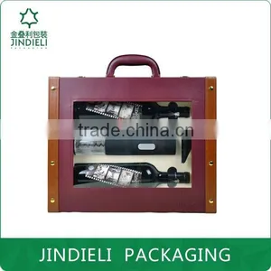 Luxury Exquisite Leather Wine Box Package thumbnail-3