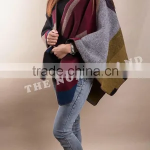 New Fashion Cashmere Jacquard U-Cape CP14092601B thumbnail-1