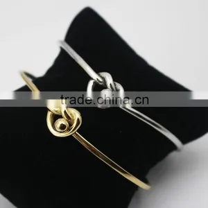 Gold and Silver Wire Design Best Friends Stainless Steel Bracelet thumbnail-3
