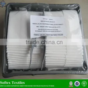 Popular 2015 Hot Sell 100% White Cotton Plain Airline Disposible Hot Towel thumbnail-3