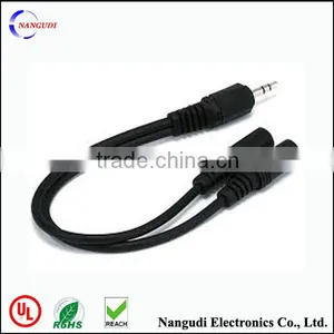 6in Stereo Splitter Cable - 3.5mm Male to 2x 3.5mm Female thumbnail-1