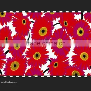 100% Poly Cheap Flower Printed Satin Fabric for Dress thumbnail-1
