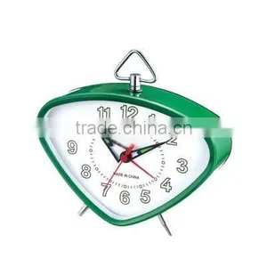 Triangle Metal Case Mechanical Alarm Clock, Green Product, Promotion Gift thumbnail-1