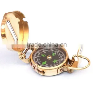 Nautical Solid Brass Military Compass -Antique Brass Compass 13428 thumbnail-1
