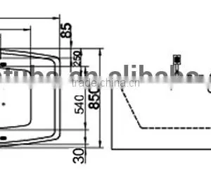 CUPC Certified Jetted Tub Shower Combo, Top Selling Air Jet Bathtub Mixing Hot Sex Tub,whirlpool Tub thumbnail-2