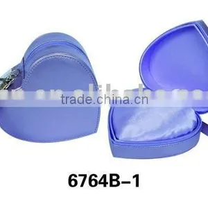 Portable Heart Shape Jewelry Box With Zipper thumbnail-1