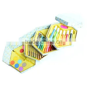 52PCS High Quality Wholesale Art Set Stationery Set With Hexangular Shape thumbnail-3