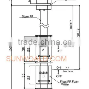 PP Float Double Level Reed Switch With TRRS Connector thumbnail-2
