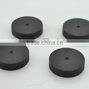 High Performance 40mm*10MM Carbon Fiber Speaker Spike Pad Base Stand Protective Black Hi Fi thumbnail-1