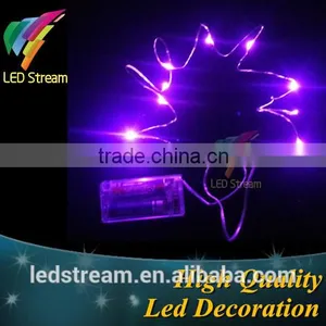2AA Battery Powered 1M 10 Led Silver Color Copper Wire Mini Fairy String Light Lamp For Christmas Holiday Wedding Party thumbnail-3