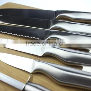 5PCS Stainless Steel Kitchen Knife Set With Hollow Handle thumbnail-2
