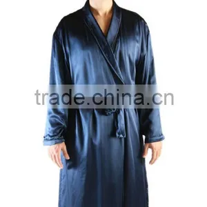 Luxurious Long Satin Bathrobe/lounge Robes for Men thumbnail-1