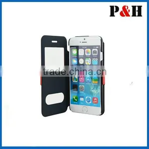 Multi-color Leather Case With Window for Iphone 6 thumbnail-1