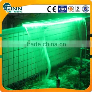 Outdoor Stainless Water Blade Waterfall With Led Light thumbnail-3