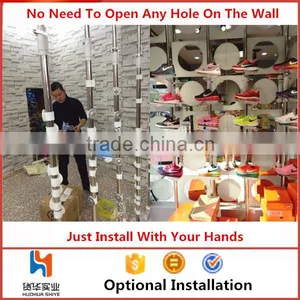 Huohua Multi-function Easy Assembly Shoe Store Using Wire Shoe Rack thumbnail-3