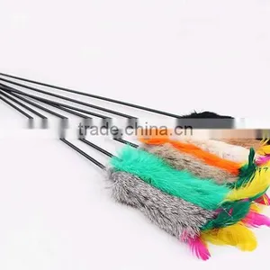 Feather Funny Cat Kitten Toy Tiggerling Tickerling Tickle Stick Dangling Fur Toy thumbnail-1