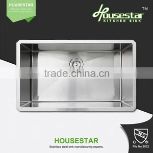 Professional Factory Supply R10 Radius Handmade Stainless Steel Sink 30" x 18" x 10" Double Bowls (cUPC Approved)-- R10-3018 thumbnail-1
