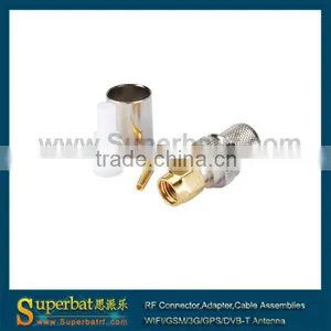 RP-SMA Connector Crimp Plug (female Pin) for LMR400 thumbnail-1