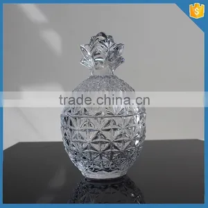 Christmas Gift Pineapple Shaped Glass Crystal Candle Jar Quality Choice thumbnail-4