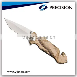 Tan Folding Knife Camo Handle Knife Matt Finished Blade thumbnail-1